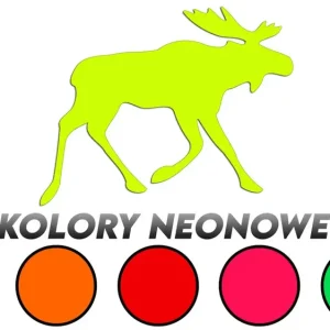 Autentyczny Wycinana naklejka SPACERUJĄCY ŁOŚ kolory neonowe - J and A