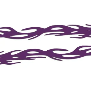 Premium Wycinane naklejki PŁOMIENIE - OGIEŃ - PŁOMIEŃ lewa i prawa fioletowe