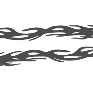 Rabat Wycinane naklejki PŁOMIENIE - OGIEŃ - PŁOMIEŃ lewa i prawa grafitowe