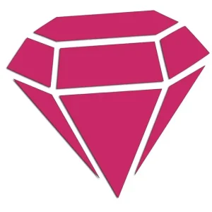 Premium Wycinana naklejka DIAMENT - BRYLANT - KRYSZTAŁ różowa - J and A