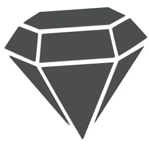Wycinana naklejka DIAMENT - BRYLANT - KRYSZTAŁ grafitowa - J and A Autentyczny