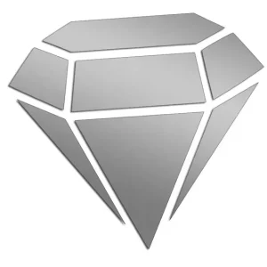 Rabat Wycinana naklejka DIAMENT - BRYLANT - KRYSZTAŁ srebrna - J and A