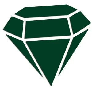 Wycinana naklejka DIAMENT - BRYLANT - KRYSZTAŁ ciemny zielony - J and A Tani