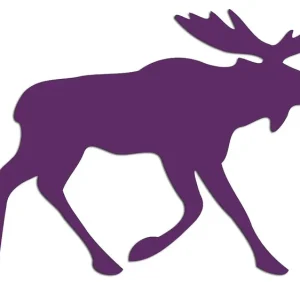 Oferta limitowana Wycinana naklejka SPACERUJĄCY ŁOŚ fioletowa - J and A