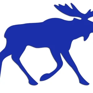 Wycinana naklejka SPACERUJĄCY ŁOŚ modrakowa - J and A Ekspresowa dostawa