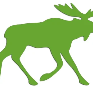 Premium Wycinana naklejka SPACERUJĄCY ŁOŚ jasny zielony - J and A