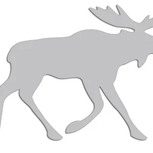 Wycinana naklejka SPACERUJĄCY ŁOŚ jasny szary - J and A Tani