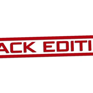 Szybka dostawa Wycinana naklejka BLACK EDITION #2 do mitsubishi czerwona - J and A