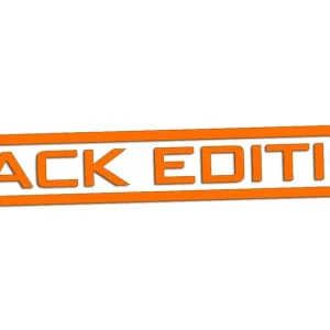 Wysoka jakość Wycinana naklejka BLACK EDITION #2 do ktm pomarańczowa - J and A