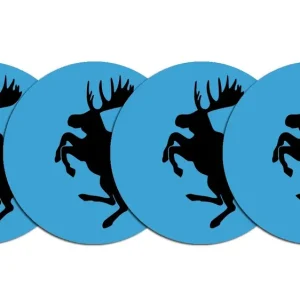 Zamów teraz Wycinane naklejki ŁOŚ VOLVO SAAB na dekielki felg kołpaki błękitne