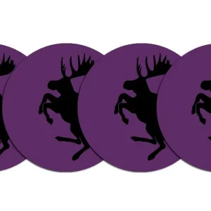 Wycinane naklejki ŁOŚ VOLVO SAAB na dekielki felg kołpaki fioletowe J and A Darmowa dostawa