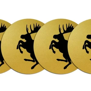 Wycinane naklejki ŁOŚ VOLVO SAAB na dekielki felg kołpaki złote - J and A Ostatnia szansa