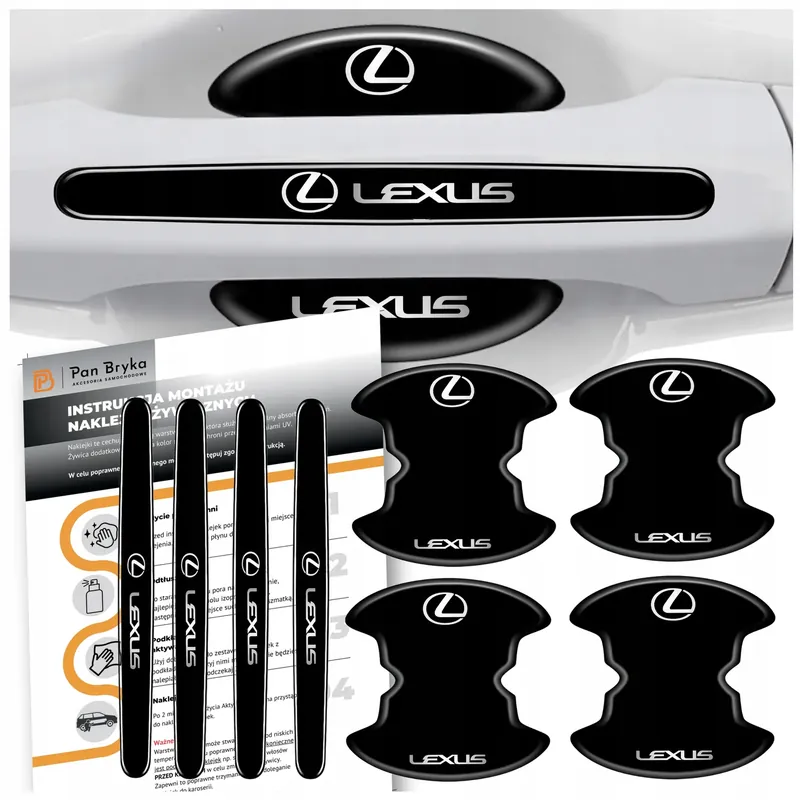 Lexus Mocna Folia Ochronna Pod Klamki Drzwi Samochodowe Naklejki Z Logo Najlepsza cena