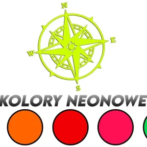 Wycinana naklejka RÓŻA WIATRÓW #6 kolory neonowe - J and A Zwrot pieniędzy