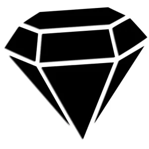 Wycinana naklejka DIAMENT - BRYLANT - KRYSZTAŁ czarna - J and A Darmowa dostawa