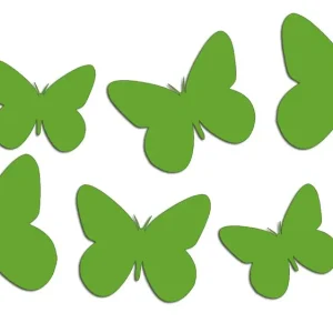 Premium Wycinane naklejki MOTYLE - MOTYLKI - MOTYL - 8szt. jasny zielony - J and A