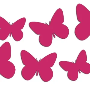 Bezpieczna płatność Wycinane naklejki MOTYLE - MOTYLKI - MOTYL - 8szt. różowe - J and A