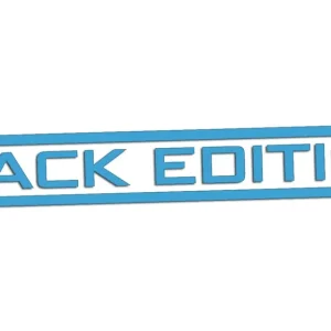 Wycinana naklejka BLACK EDITION #2 błękitna - J and A Premium