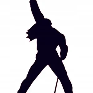 Premium NAKLEJKA NA AUTO SZYBĘ FREDDY MERCURY QUEEN SCENA