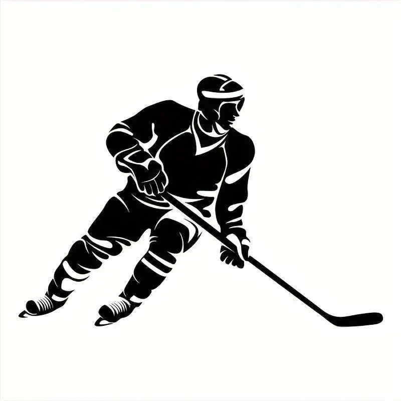 Wysoka jakość NAKLEJKA BEZ TŁA NA AUTO SAMOCHÓD SZYBĘ HOKEJ NA LODZIE HOKEISTA