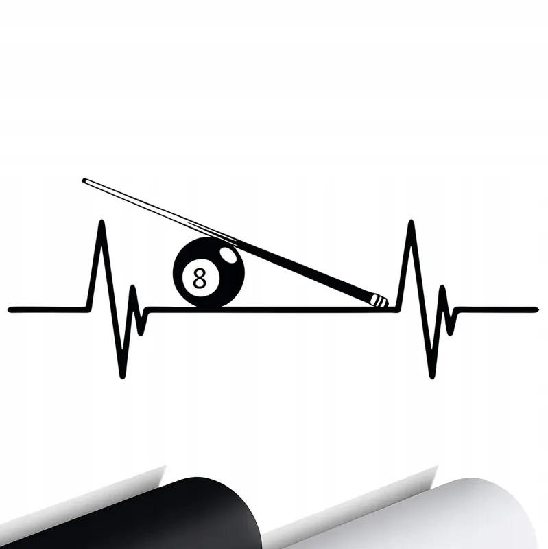 Premium NAKLEJKA PULS Linia Życia BILARD Snooker 22x9