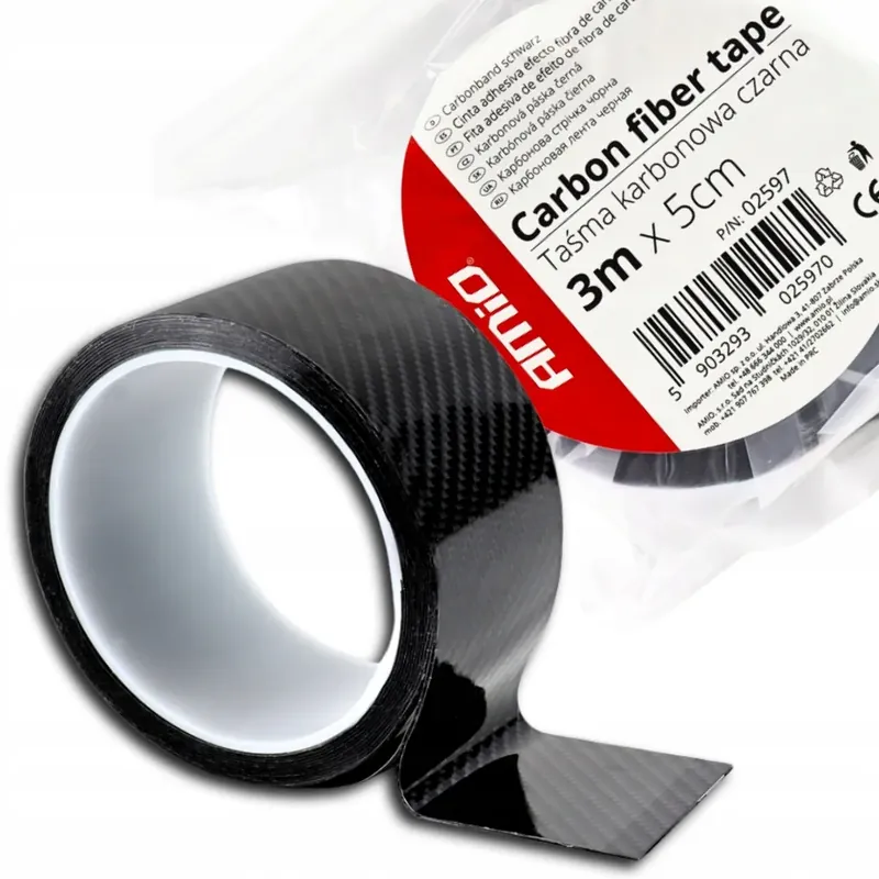Promocja AMiO TAŚMA FOLIA OCHRONNA KARBONOWA CARBON CZARNA na progi ranty zderzak 3M