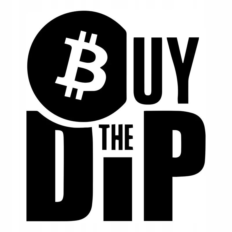 Szybka dostawa Naklejka na auto wodoodporna BITCOIN BUY THE DIP