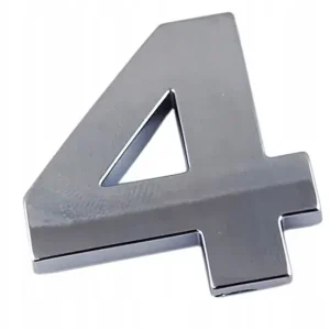 EMBLEMAT CYFRA CYFRY LITERA DUŻA CHROM 4 CZTERY J9H45 Oferta limitowana