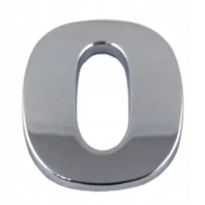 Zwrot pieniędzy EMBLEMAT LITERA LITERKA CYFRA CYFRY CHROM NAKLEJKA 3D " O o