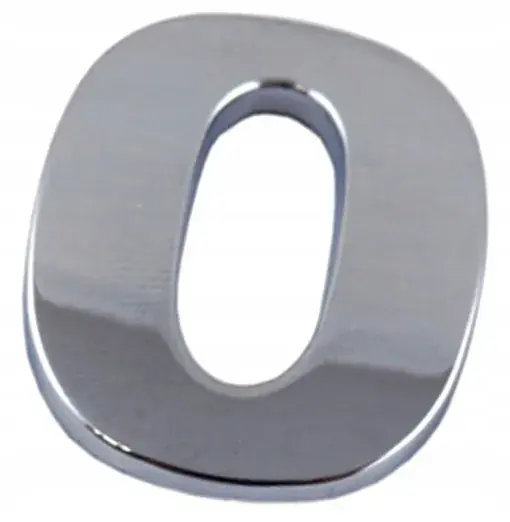 EMBLEMAT LITERA LITERKA CYFRA CYFRY CHROM O O X6T51 Ekspresowa dostawa