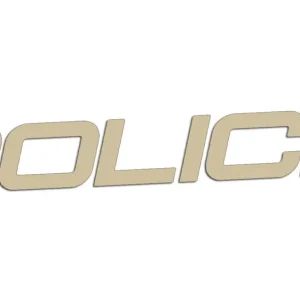 Wyprzedaż Wycinana naklejka POLICE - NAPIS - USA beżowa - J and A