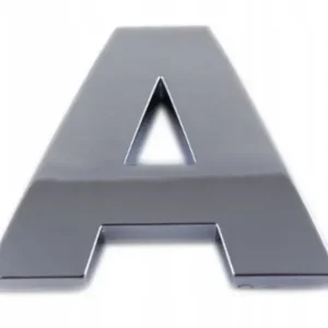 Premium EMBLEMAT LITERA LITERKA CYFRA CYFRY CHROM NAKLEJKA 3D CHROMOWANA A a