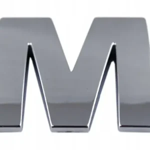 EMBLEMAT LITERA LITERKA CYFRA CYFRY CHROM M Bezpieczna płatność