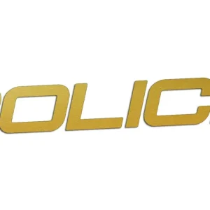 Wycinana naklejka POLICE - NAPIS - USA złota - J and A Kup teraz