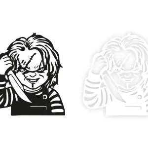 LALECZKA CHUCKY - Naklejka na samochód na auto KOLOR Szybka dostawa