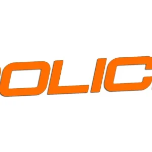 Popularny Wycinana naklejka POLICE - NAPIS - USA pomarańczowa - J and A