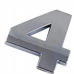 Darmowa dostawa EMBLEMAT CYFRA CYFRY LITERA LITERKA CHROM 4 CZTERY I5S34