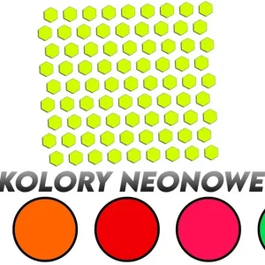 Ekspresowa dostawa Wycinane naklejki HEXAGON SZEŚCIOKĄT PLASTER MIODU 81 sztuk kolory neonowe
