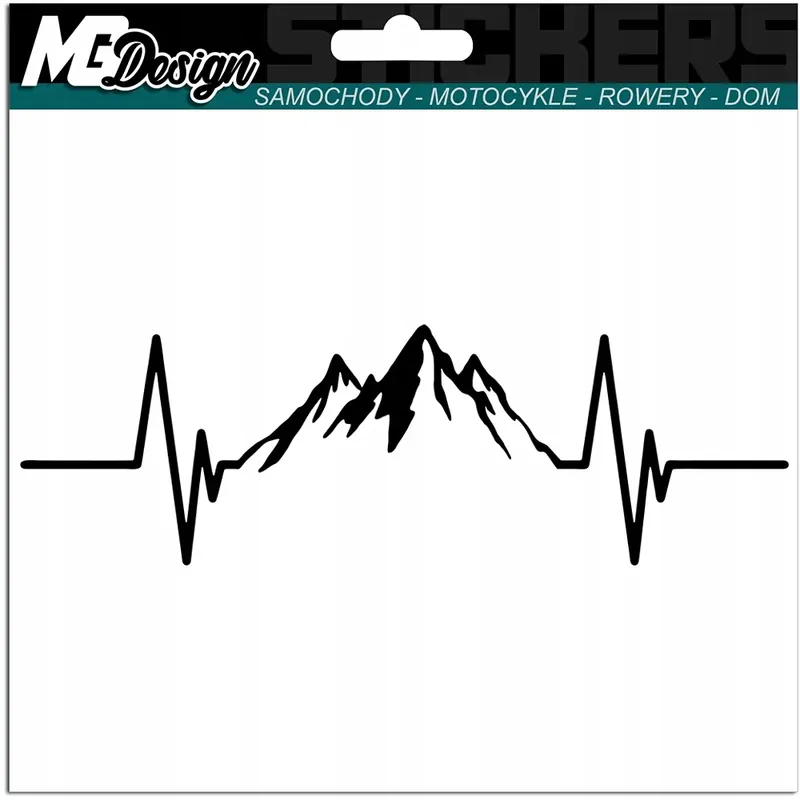 Zamów teraz NAKLEJKA PULS Linia Życia GÓRY Pasmo GÓRSKIE 22x7