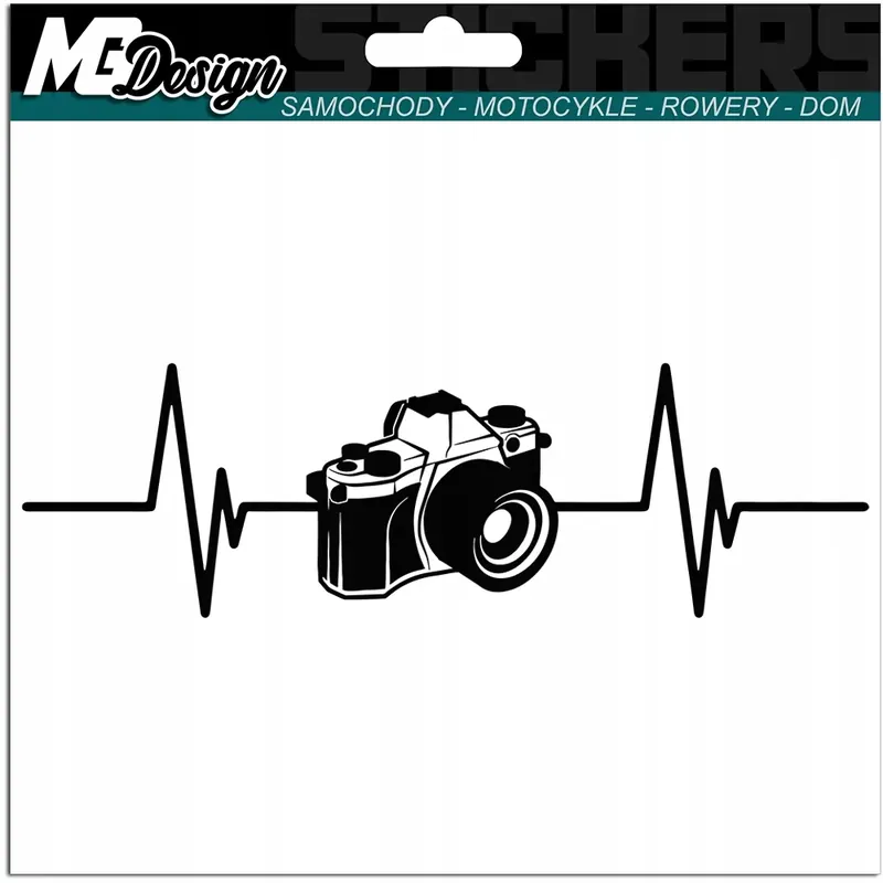 Wyprzedaż NAKLEJKA PULS Linia Życia FOTOGRAFIA Aparat 22x7