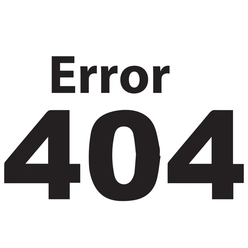 Szybka dostawa Naklejka ERROR 404 na auto WYTRZYMAŁA FOLIA SAMOCHODOWA 10 cm