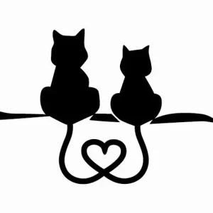 NAKLEJKA AUTO SZYBĘ KOTY POŁĄCZONE SERCEM Rabat