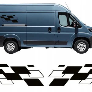 Tani Naklejki szachownice na bok samochodu dostawczego osobowego ciężarowego