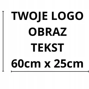 NAKLEJKA BEZ TŁA NA AUTO SZYBĘ SAMOCHÓD GADŻET LOGO OBRAZ TEKST 60X25 CM Tani