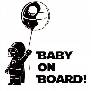 Popularny NAKLEJKA NA AUTO SAMOCHÓD SZYBĘ DZIECKO W AUCIE BABY DARTH VADER STAR WARS