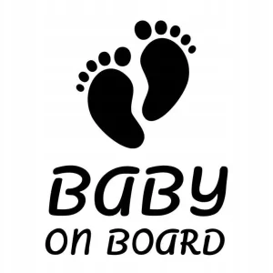 NAKLEJKA NA AUTO, SAMOCHÓD, SZYBĘ BABY ON BOARD Tani