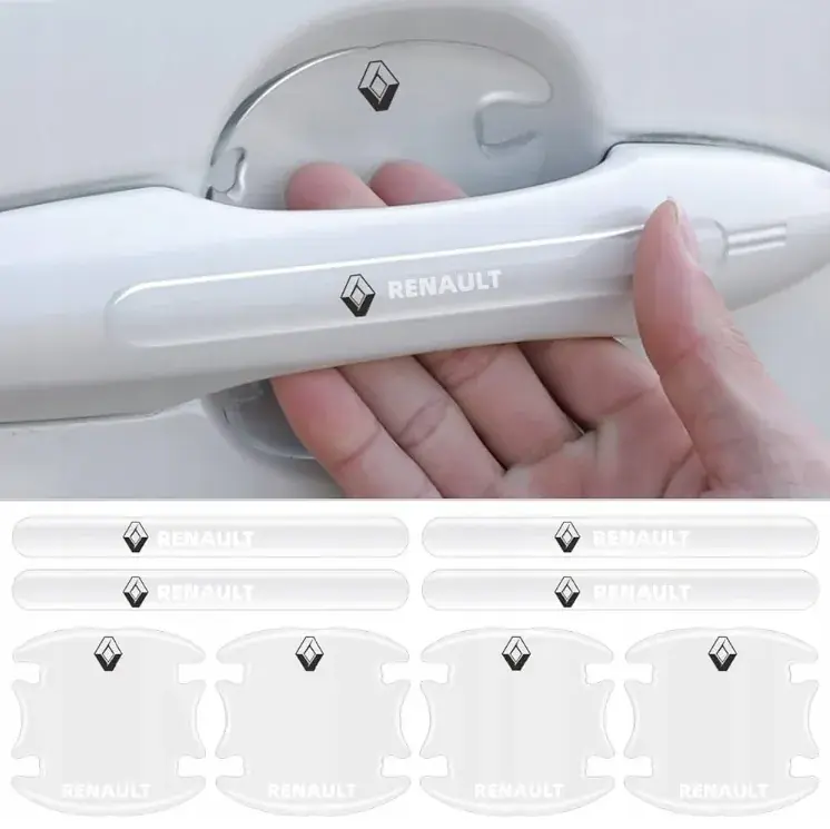Naklejki ochronne na klamki drzwi samochodu - RENAULT (4 sztuki) Autentyczny