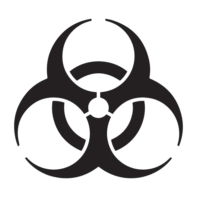 Oryginalny Naklejka BIOHAZARD na auto WYTRZYMAŁA FOLIA SAMOCHODOWA 10 cm