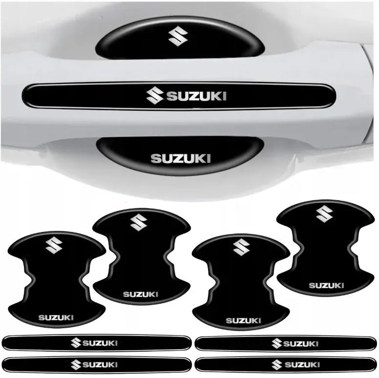 Niska cena Naklejki ochronne pod klamki samochodu SUZUKI MOCNA FOLIA do auta 8 szt