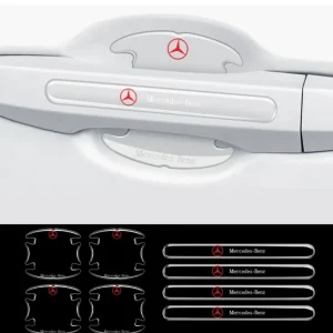 Naklejki ochronne na klamki drzwi samochodu - MERCEDES (4 sztuki) Popularny